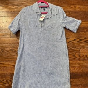 Seersucker shirtdress